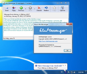 WinMessenger in Windows XP (Standard Theme)