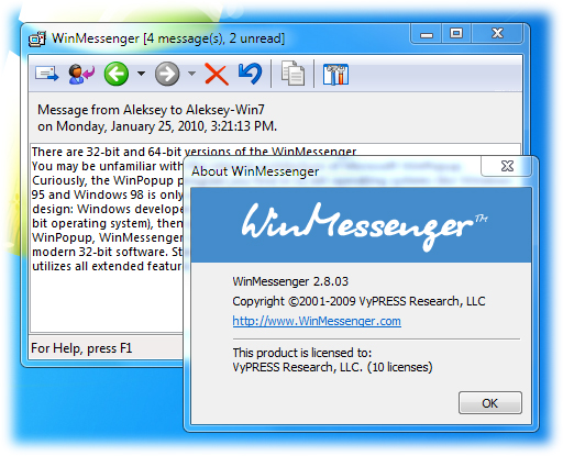 Easy to use & convenient WinPopup replacement that works in any Windows vers Screen Shot
